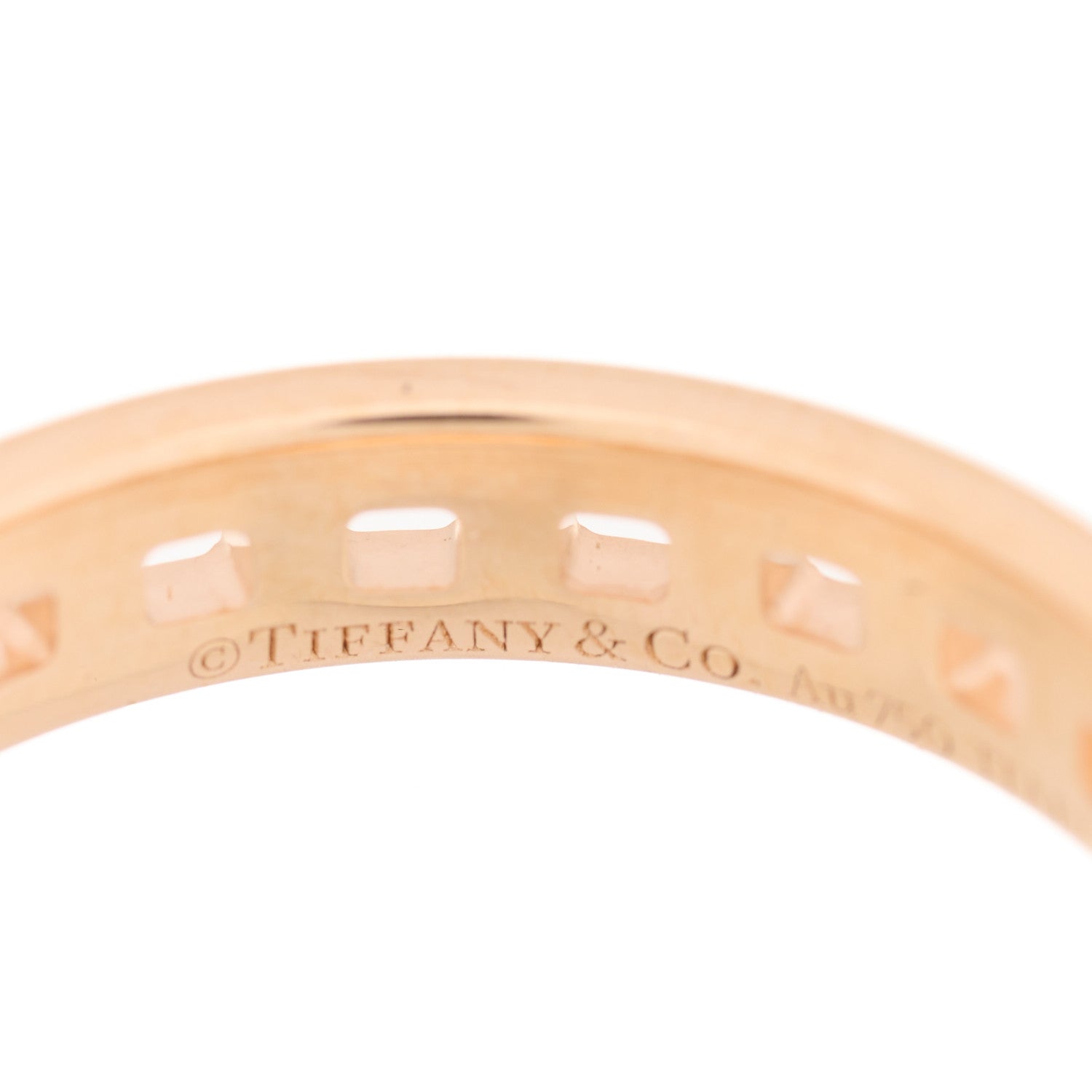 Tiffany 18K Rose Gold Narrow T True Ring 47 4 4 of 5