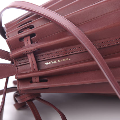 Mansur Gavriel Vegetable Tanned Calfskin Pleated Bucket Bag Borbo 10 of 13