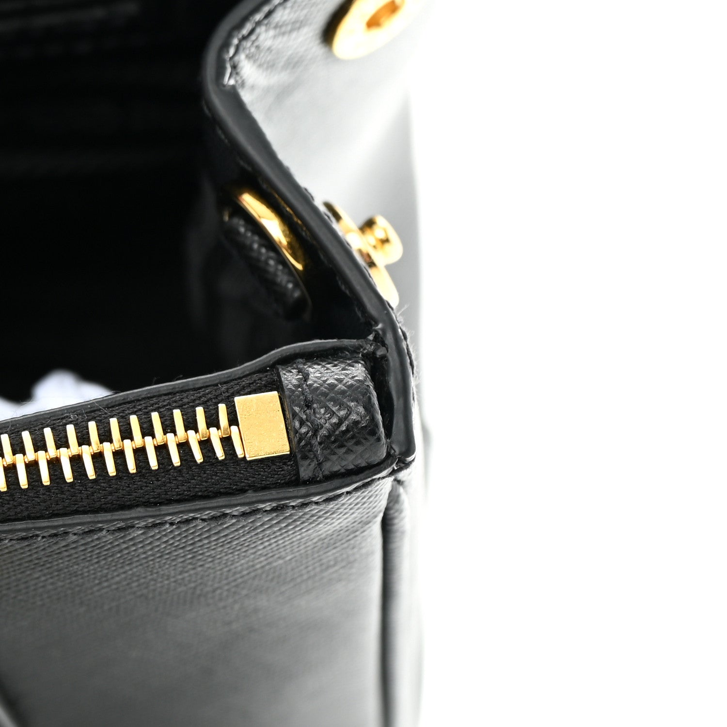 Prada Saffiano Small Galleria Double Zip Tote Black 13 of 16