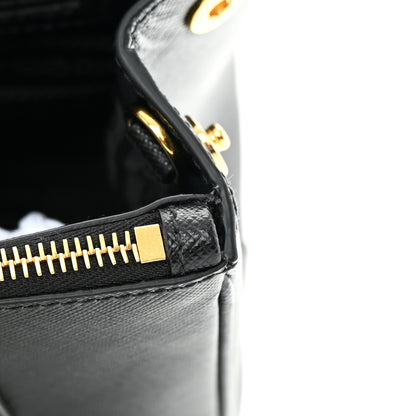 Prada Saffiano Small Galleria Double Zip Tote Black 13 of 16