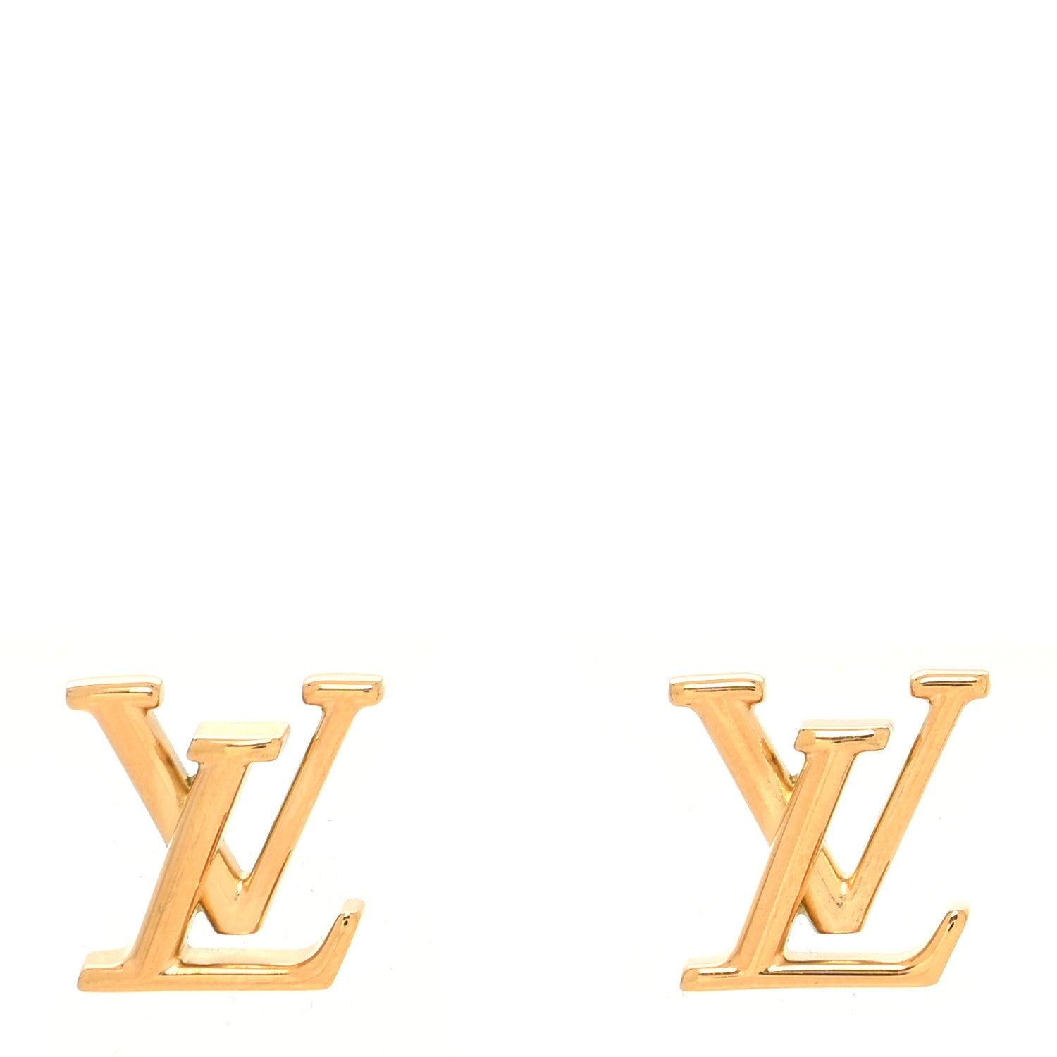 Louis Vuitton Metal LV Iconic Earrings Gold 1 of 5