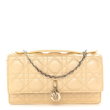 Christian Dior Metallic Lambskin Cannage Mini My Dior Bag Beige 1 of 11