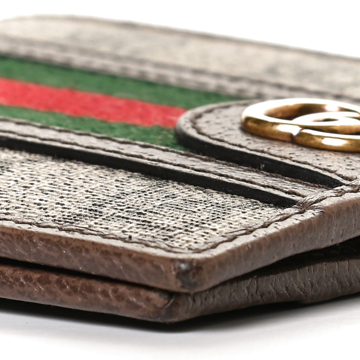 Gucci GG Supreme Monogram Web Mens Ophidia Bi-Fold Wallet Beige New Acero 7 of 9