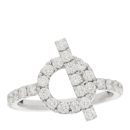 Hermes 18K White Gold Diamond Finesse Ring 52 6 1 of 5