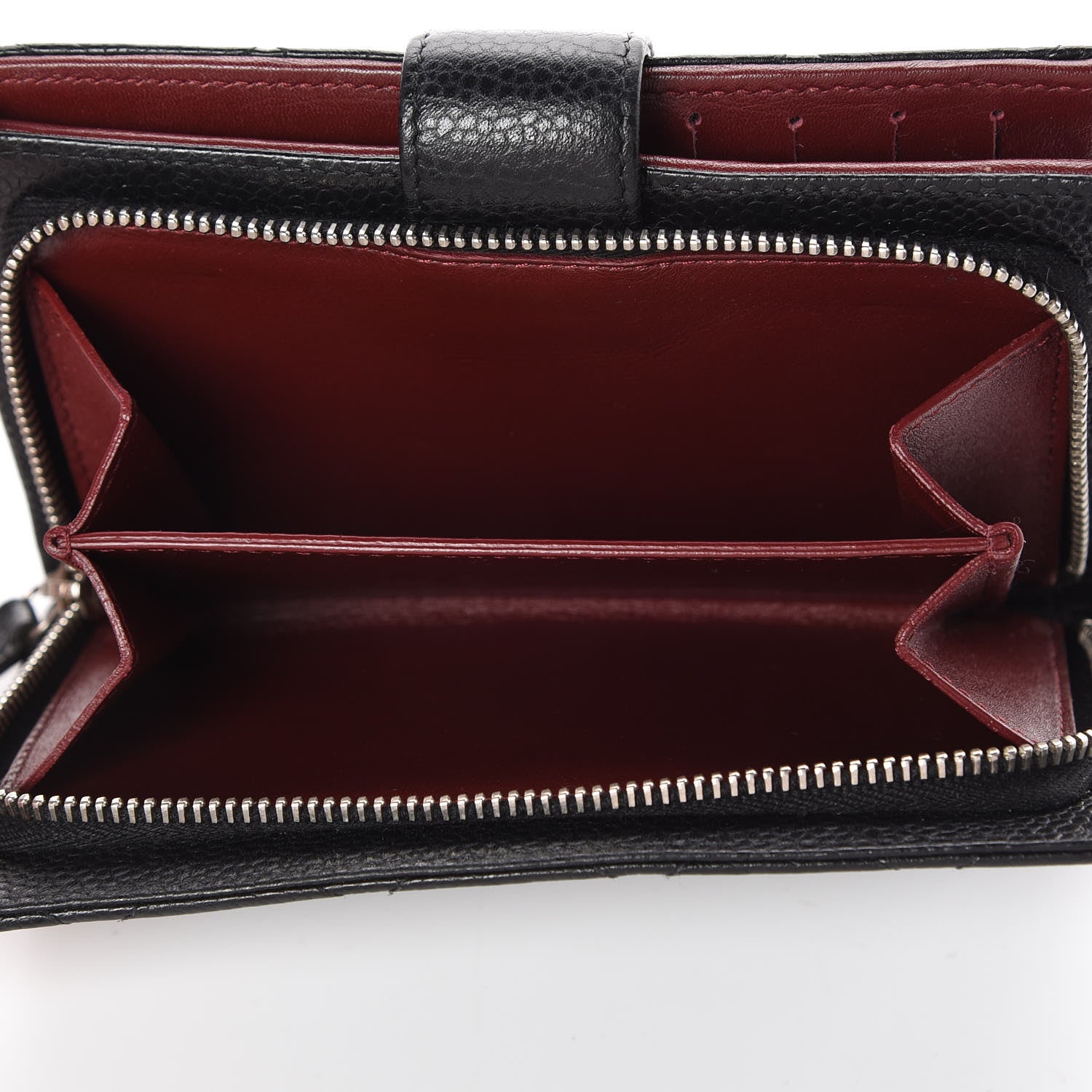 Chanel Caviar Quilted Zipped Pocket Wallet Black 6 of 10