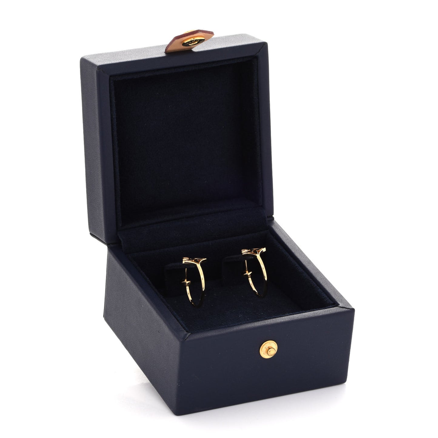 18K Yellow Gold Diamond Small Idylle Blossom Hoop Earrings