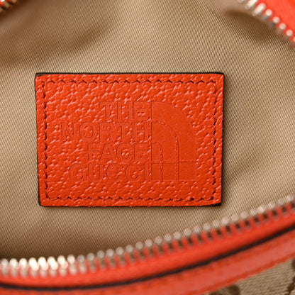 Gucci X THE NORTH FACE Monogram Textured Dollar Calfskin Embroidered Belt Bag Beige Ebony Mystic White Deep Orange 6 of 11