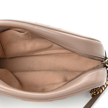Gucci Calfskin Matelasse Small GG Marmont Chain Shoulder Bag Porcelain Rose 4 of 4