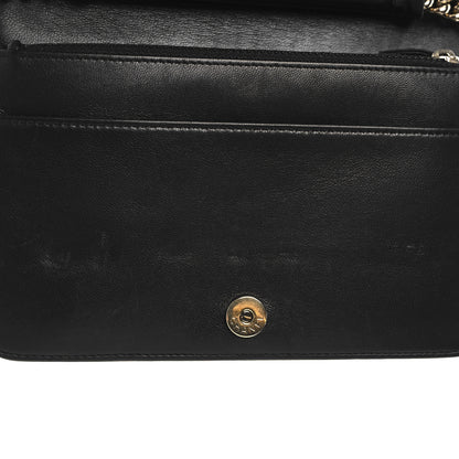 Chanel Lambskin Chevron Boy Wallet On Chain WOC Black 12 of 12