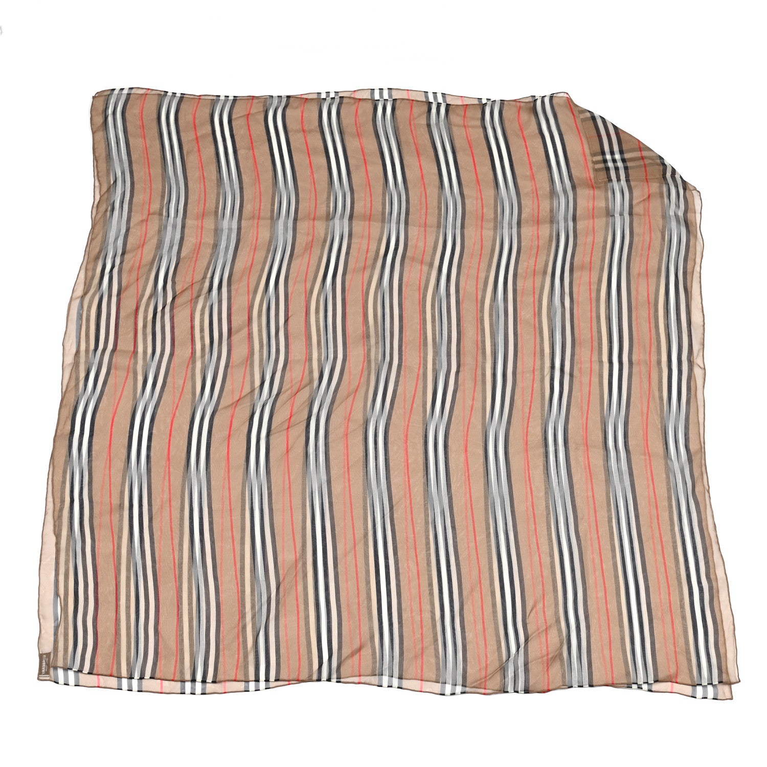 Burberry Silk Icon Stripe Scarf Archive Beige 2 of 5