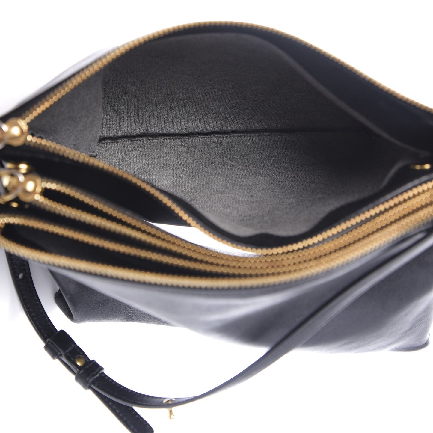 Lambskin Small Trio Crossbody Bag Black