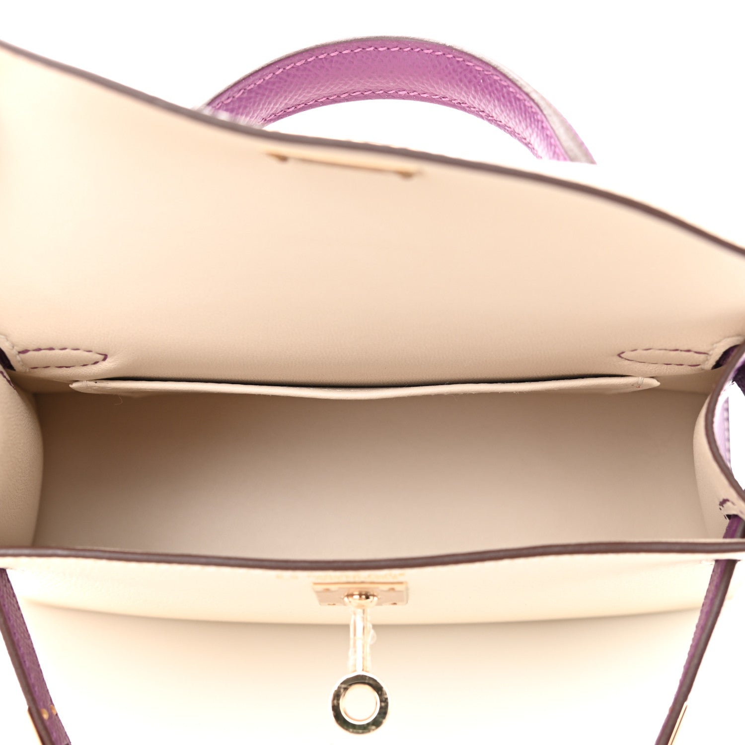 Hermes Epsom Horseshoe Mini Kelly Sellier 20 Craie Anemone 5 of 11