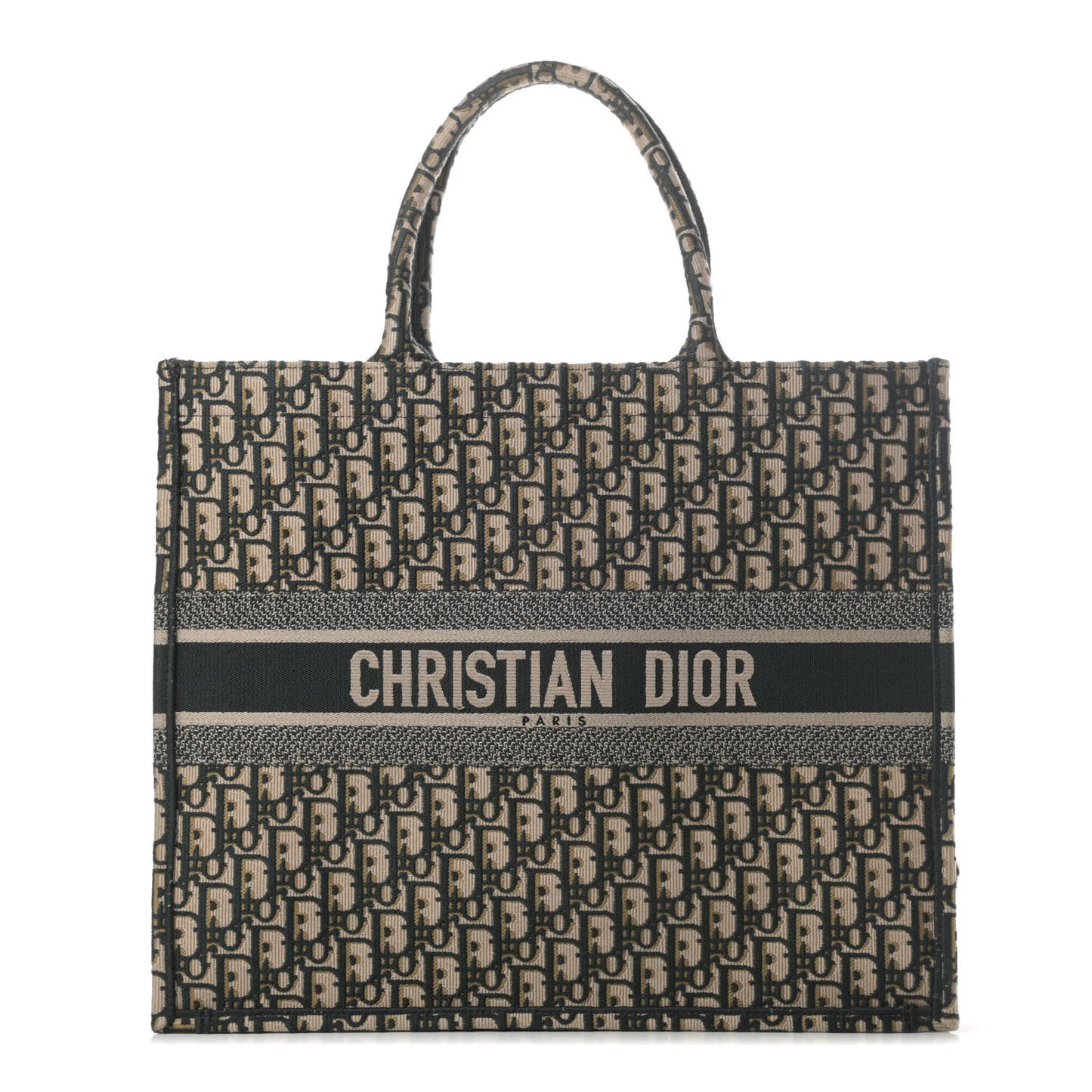 Oblique Large Book Tote Vert Multicolor