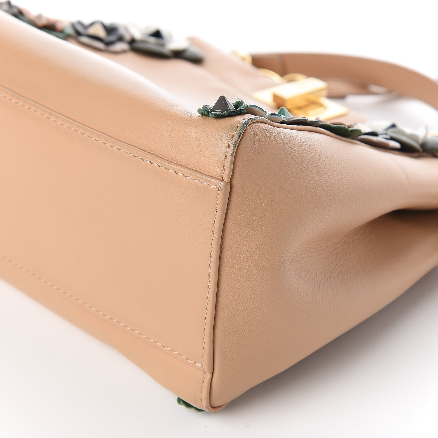 Fendi Nappa Flowerland Mini Peekaboo Iconic Satchel 13 of 14