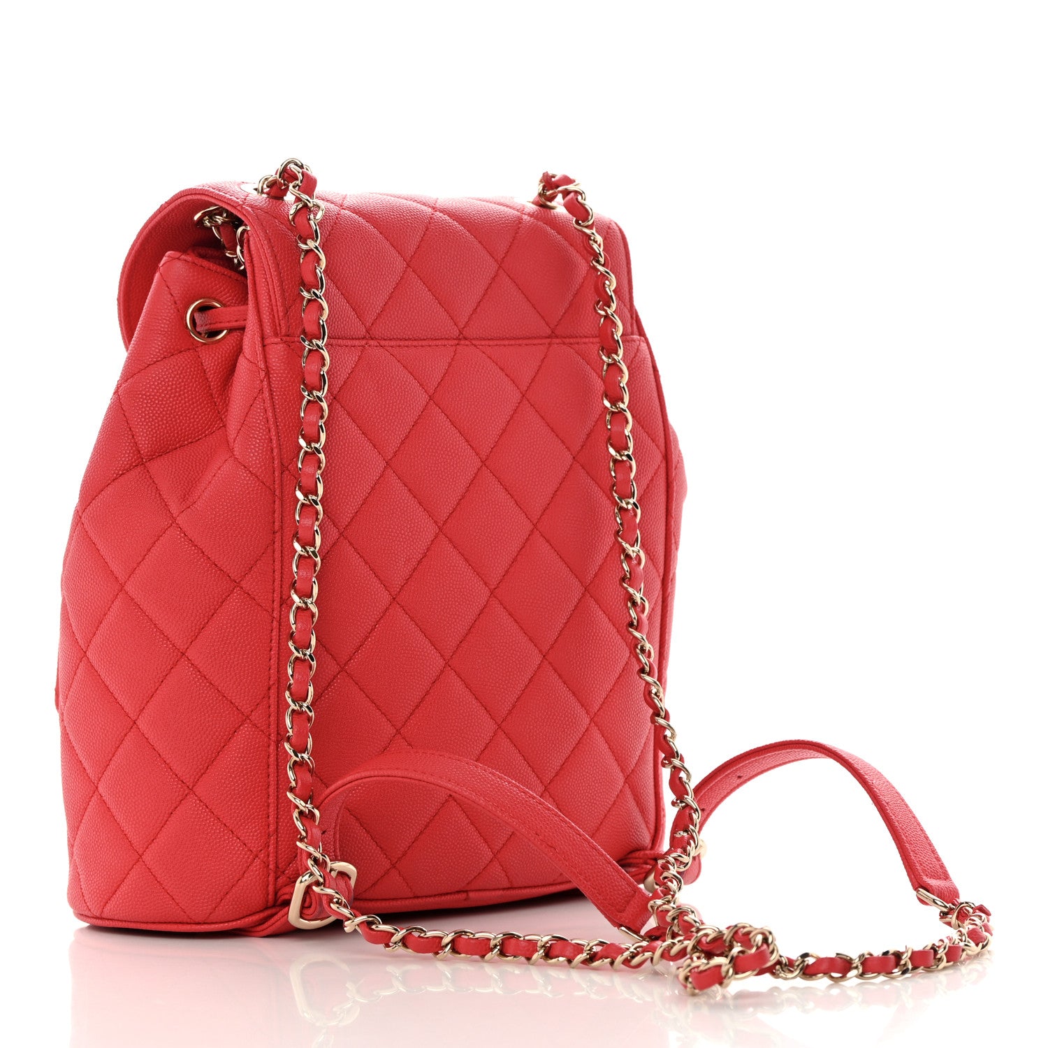 Chanel Caviar Quilted Backpack Bag Red 3 of 12