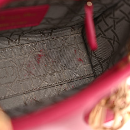 Christian Dior Lambskin Cannage Mini Lady Dior Fuchsia 11 of 12