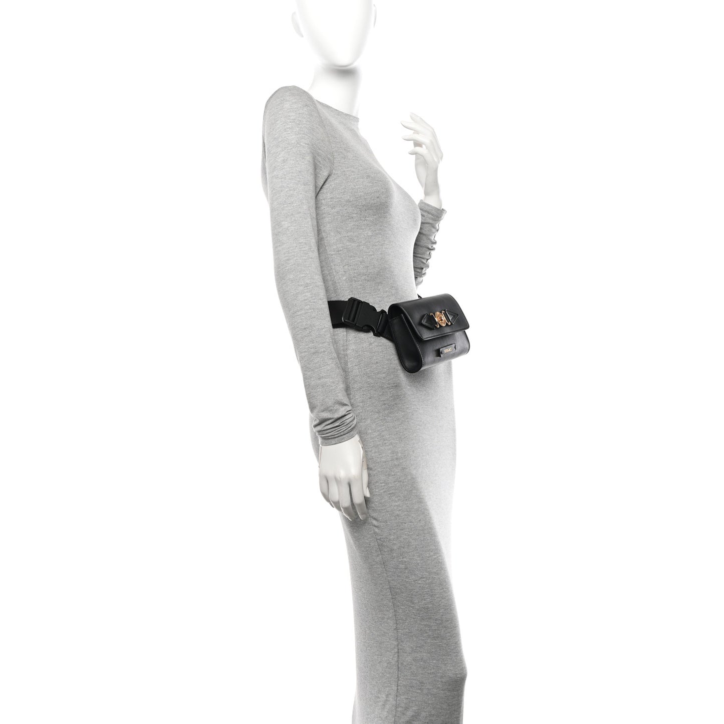 Calfskin Medusa Biggie Belt Bag Black