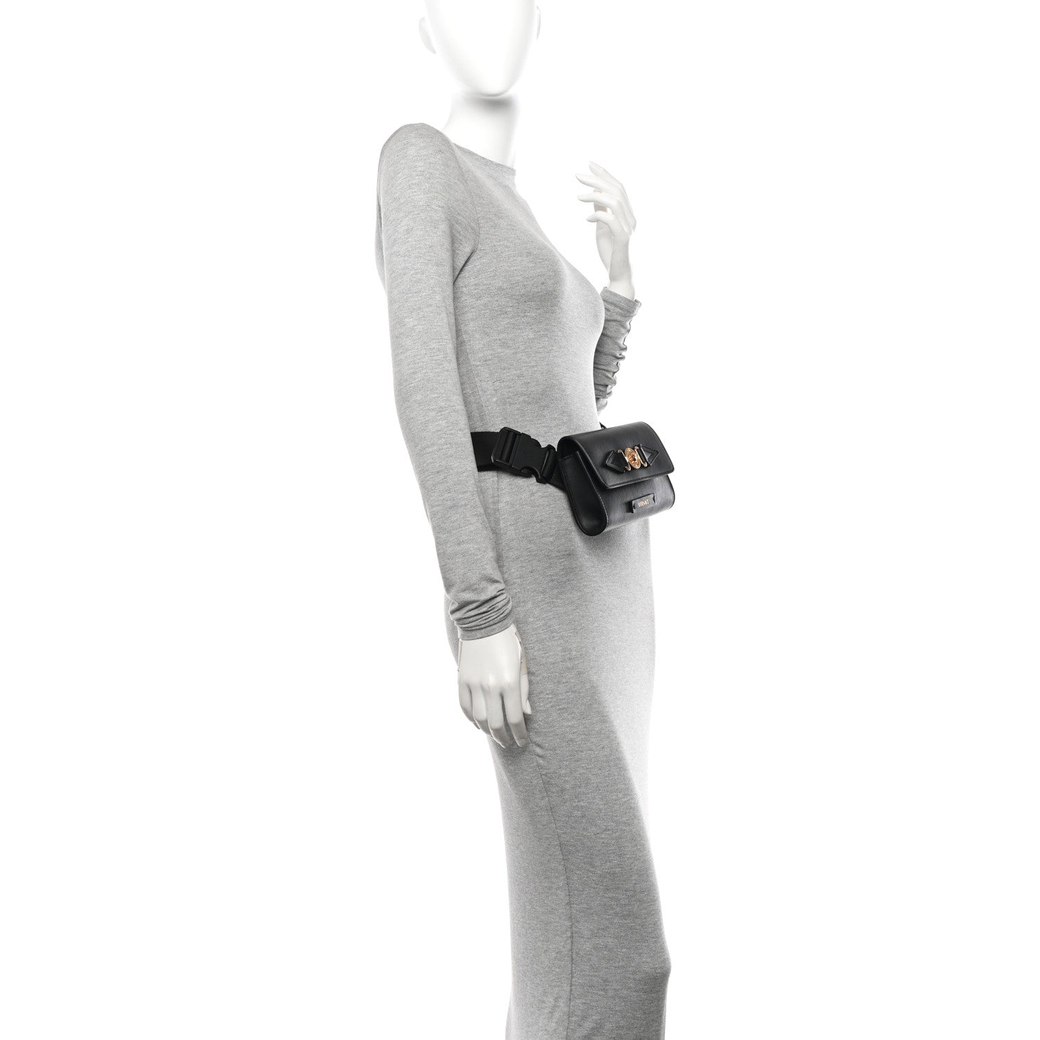 Versace Calfskin Medusa Biggie Belt Bag Black 2 of 11