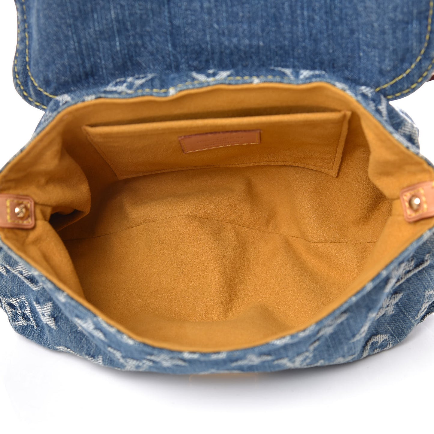 Monogram Denim Mini Pleaty Blue