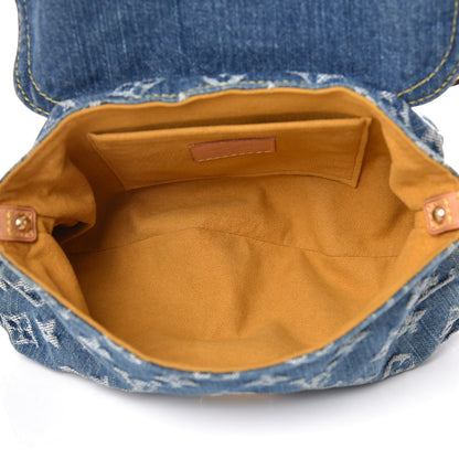 Louis Vuitton Monogram Denim Mini Pleaty Blue 5 of 9