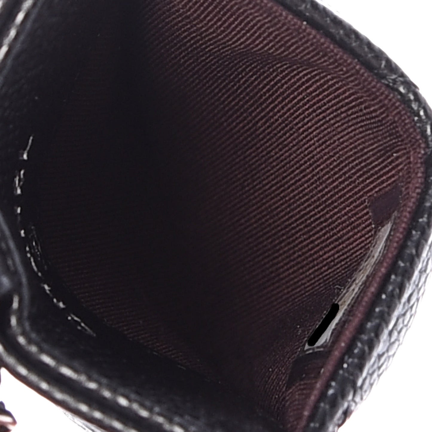 Caviar Quilted Card Holder On Chain Black