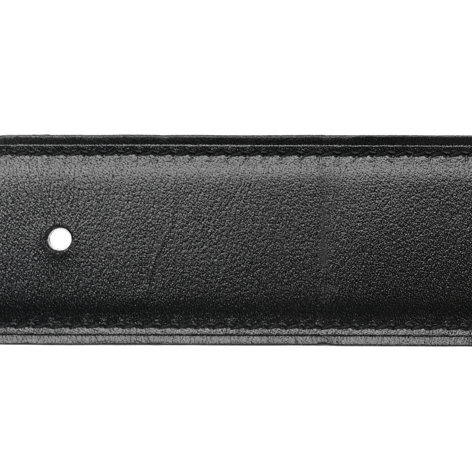 Hermes Box Togo 32mm H Belt 80 32 Black Chocolate 6 of 7