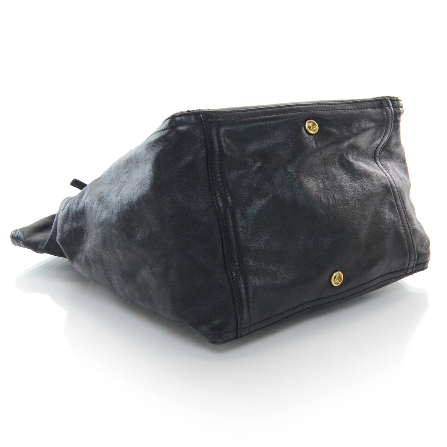 Saint Laurent Leather XL Downtown Tote Black 4 of 7