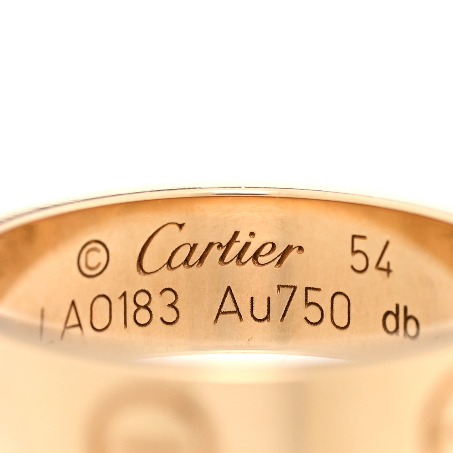 18K Yellow Gold 5.5mm LOVE Ring 54 7