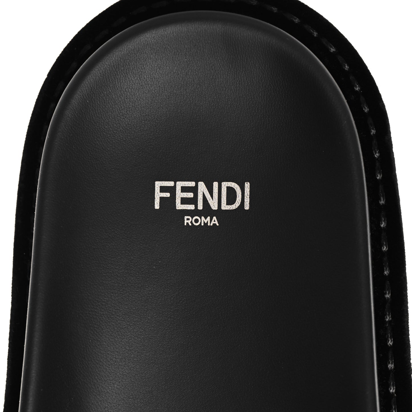 Velvet FF Flat Slide Sandals 40 Testa Di Moro Tobacco Fragola