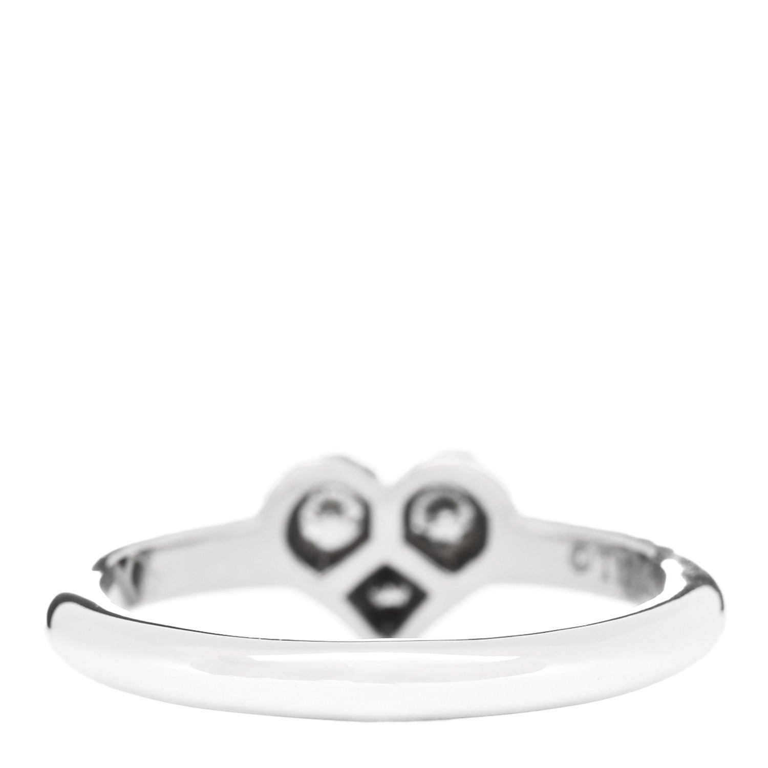 Tiffany Platinum Diamond Hearts Ring 49 4.75 3 of 5