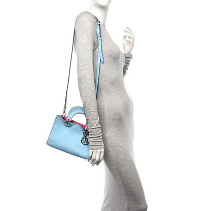 Christian Dior Bullcalf Small Diorissimo Tote Light Blue 2 of 9