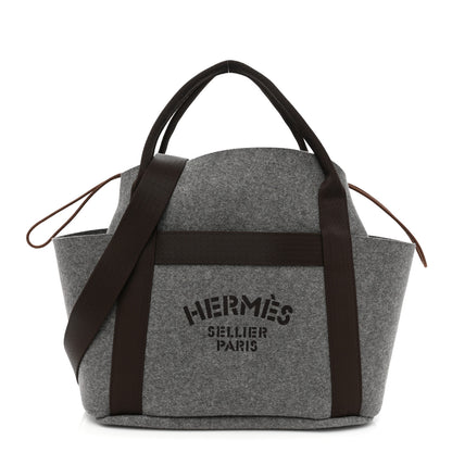 Hermes Felt Sac De Pansage Groom Bag Acier 1 of 10