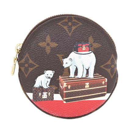 Louis Vuitton Monogram 2017 Christmas Animation Round Coin Purse 1 of 8