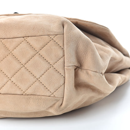 Chanel Suede Quilted Large Trianon Messenger Flap Beige 10 of 11