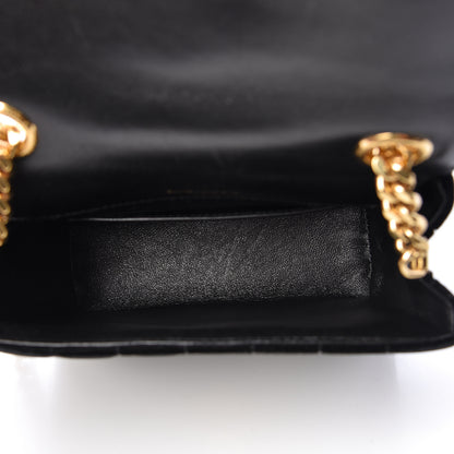 Saint Laurent Velvet Matelasse Small Vicky Chain Bag Black 5 of 12