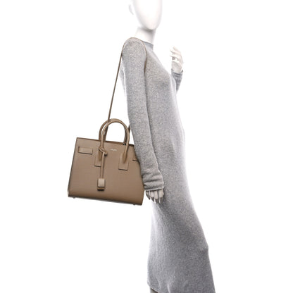 Saint Laurent Grain De Poudre Small Sac De Jour Dark Beige 2 of 12