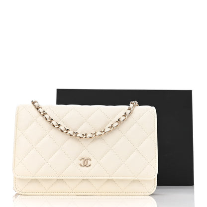 Chanel Caviar Quilted Wallet On Chain WOC White 12 of 12