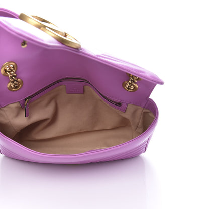 Gucci Calfskin Matelasse Medium GG Marmont Shoulder Bag Candy Mousse 5 of 10