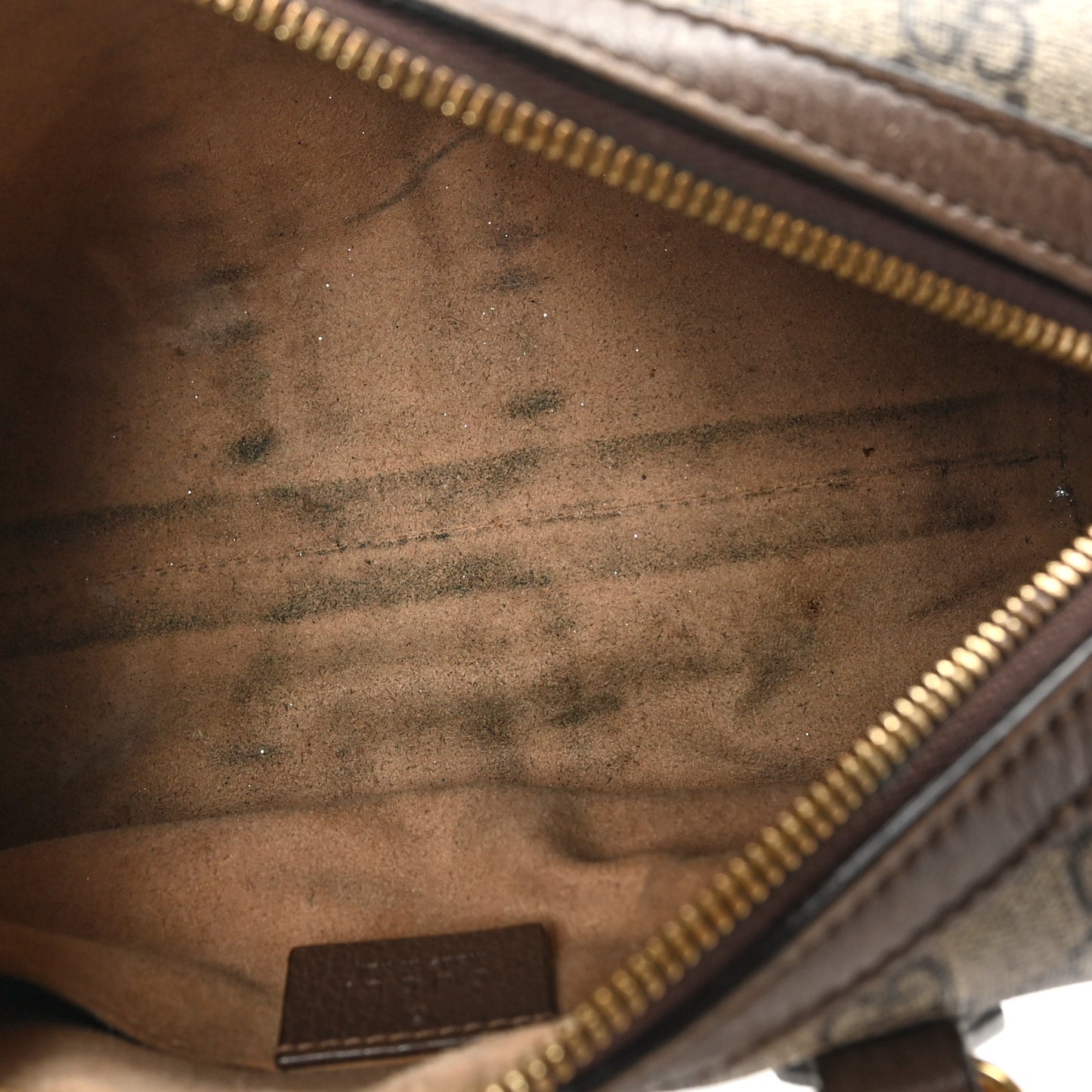 GG Supreme Monogram Web Small Ophidia Boston Bag Beige New Acero