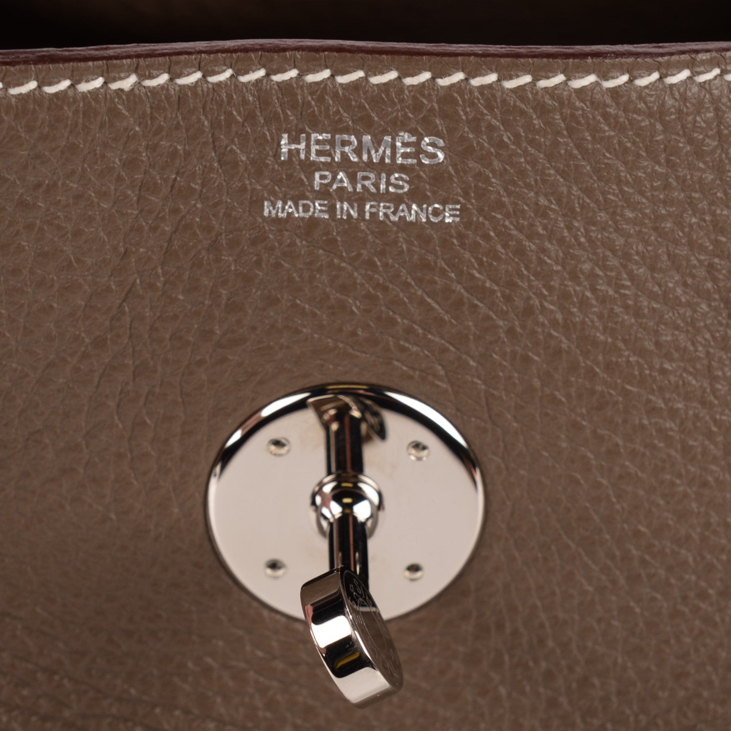 Hermes Taurillon Clemence Lindy 34 Etoupe 12 of 15