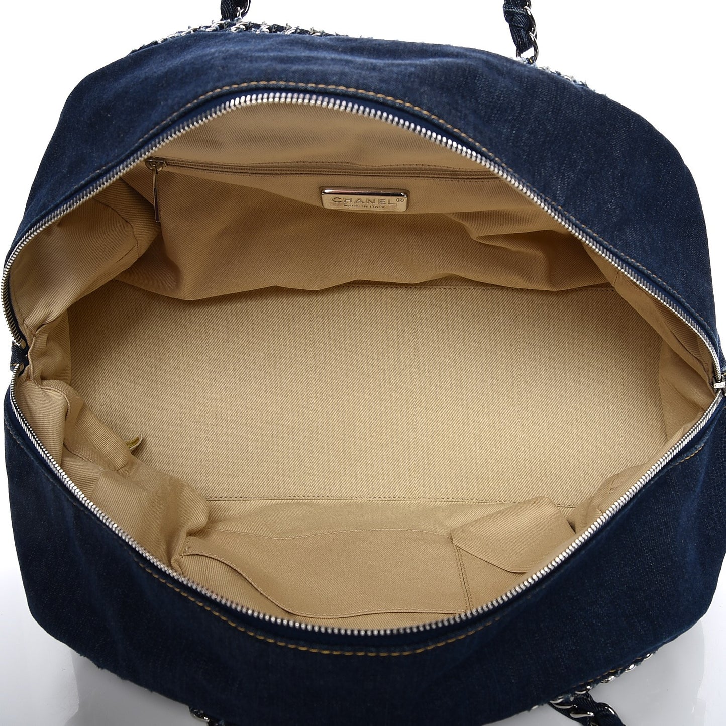 Denim Luxe Ligne Large Bowler Blue