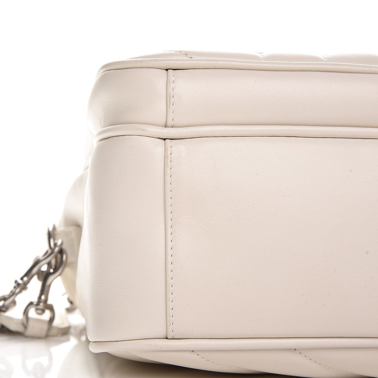Calfskin Y Quilted Monogram Loulou Shoulder Bag Porcellana