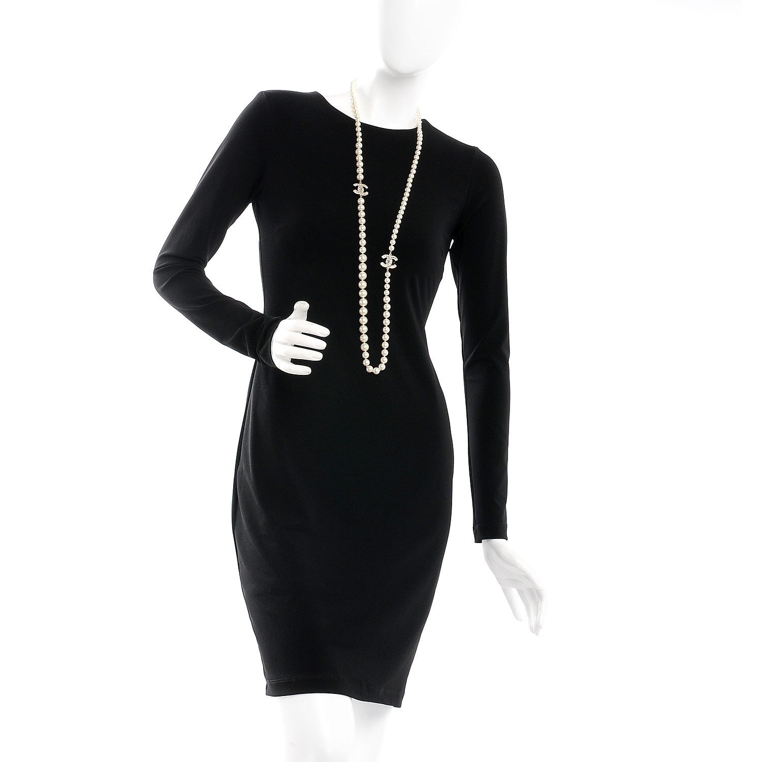 Chanel Pearl Baguette Crystal CC Necklace Gold 2 of 6