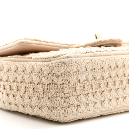 Chanel Crochet Embroidered Camelia Mini Rectangular Flap Ecru 9 of 10