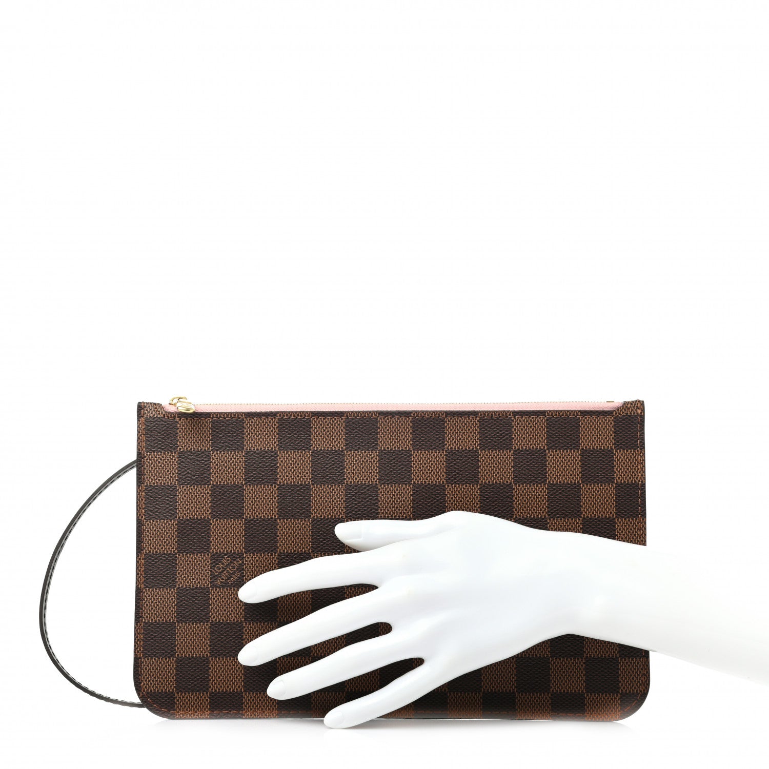 Louis Vuitton Damier Ebene Neverfull MM GM Pochette Rose Ballerine 2 of 7