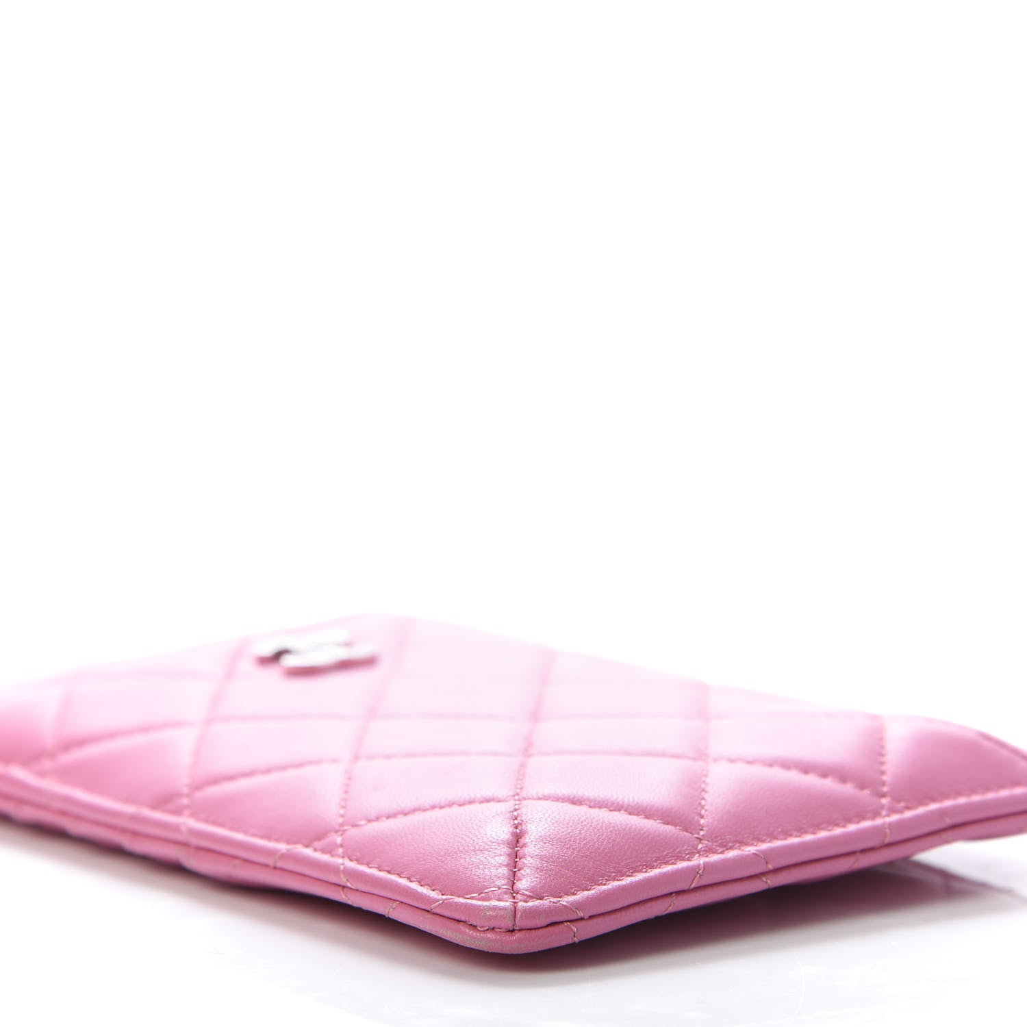 Chanel Lambskin Quilted Classic Flat Wallet Pouch Pink 5 of 9