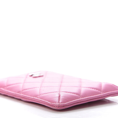 Chanel Lambskin Quilted Classic Flat Wallet Pouch Pink 5 of 9