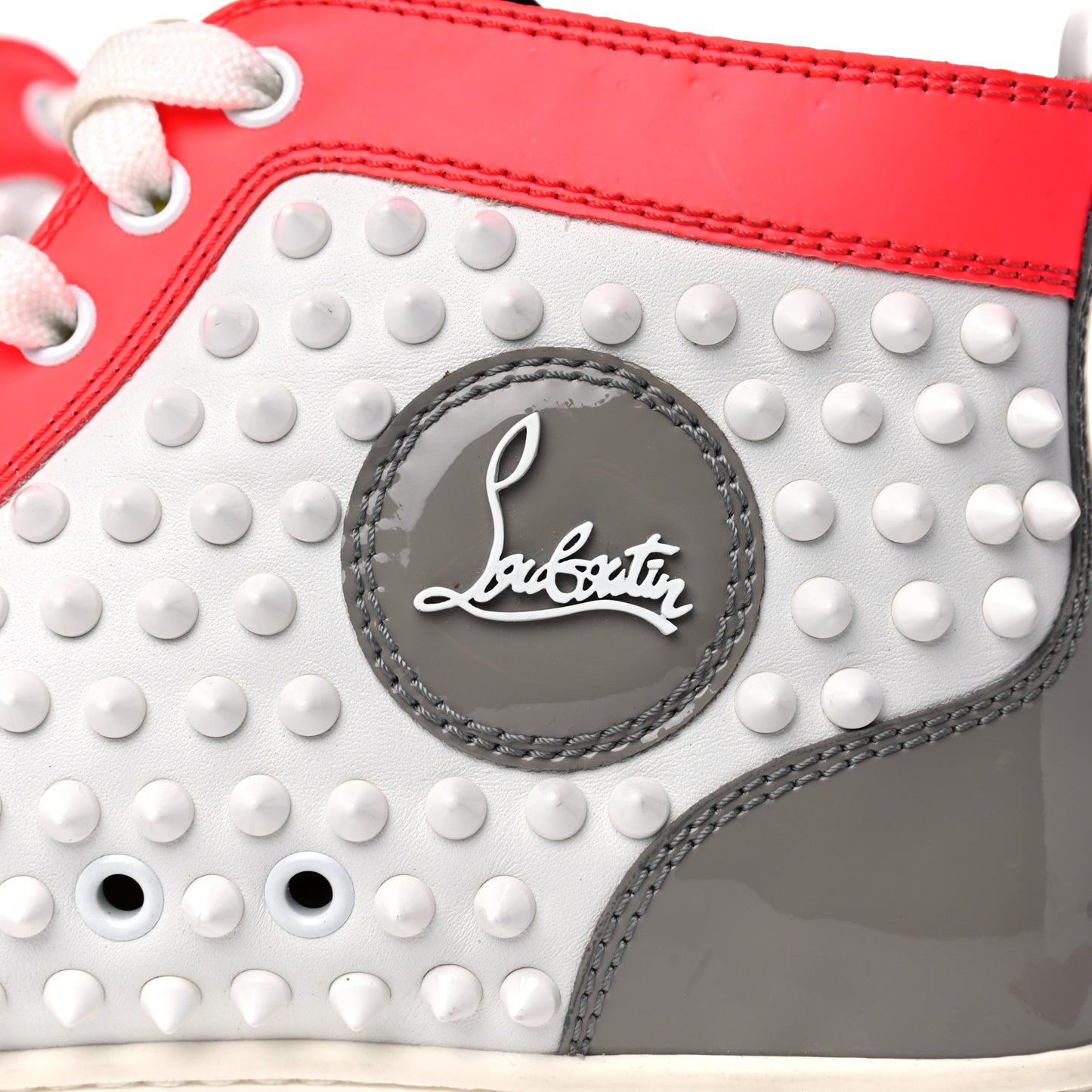 Calfskin Patent Louis Spikes Flat Sneakers 38.5 Multicolor