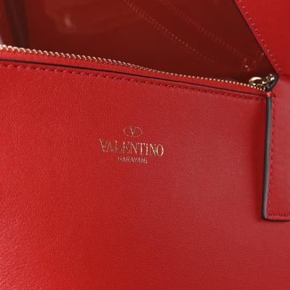 Valentino Garavani PVC Vlogo Escape Tote Red 7 of 11