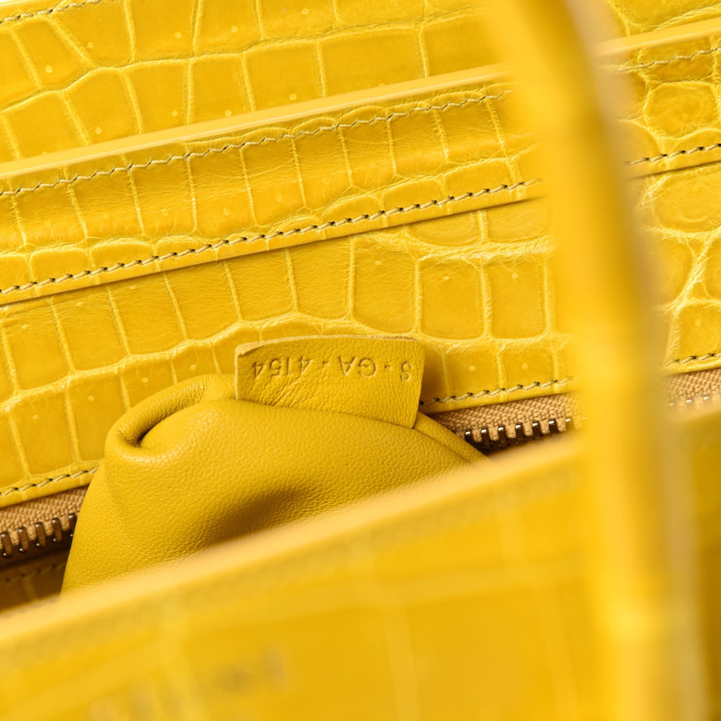 Crocodile Micro Luggage Yellow